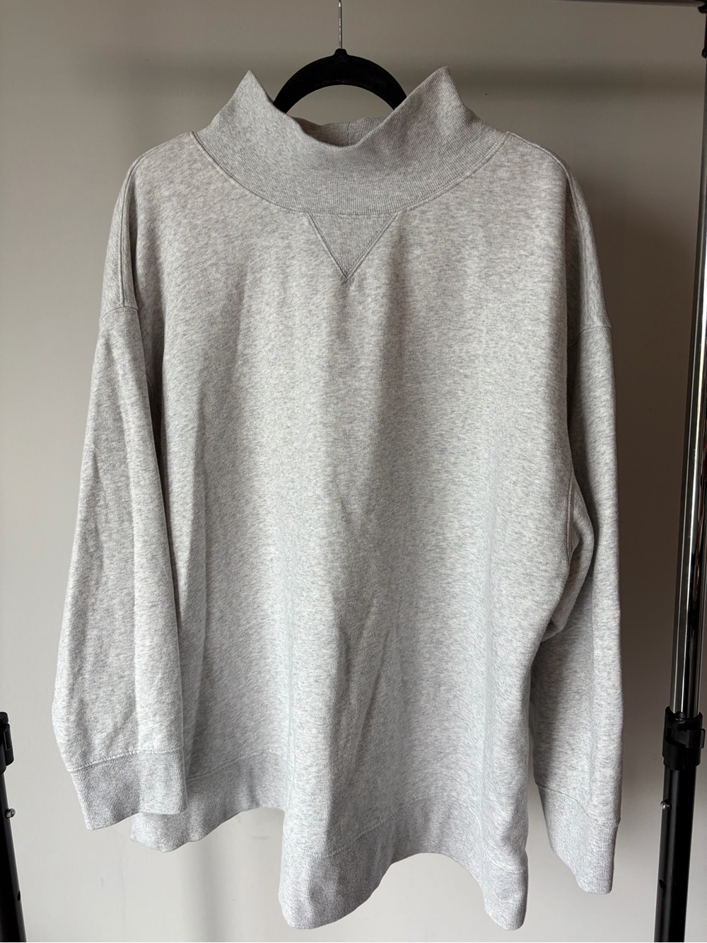 Light Gray Mock Neck Sweater